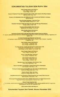 Dokumentasi Tulisan Seni Rupa 1994