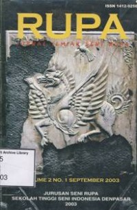Rupa: Jurnal Ilmiah Seni Rupa September 2003